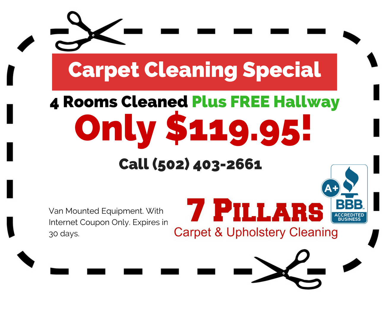 Carpet Cleaning Coupons 7 Pillars Carpet and Upholstery Louisville KY