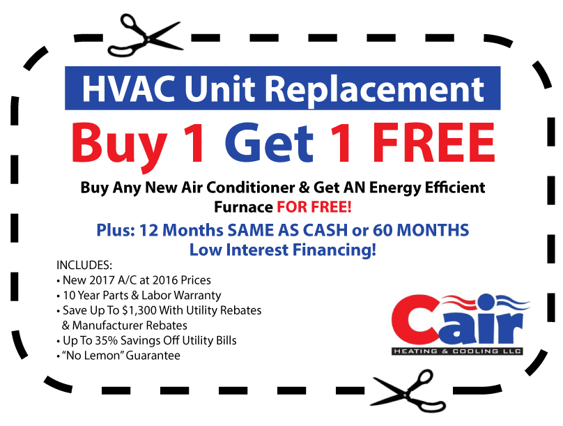 HVAC coupons Cair Heating and Cooling Louisville, KY